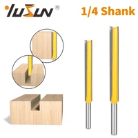 yusun 2pcs 14 shank long blands straight router bit woodworking milling cutter for wood face