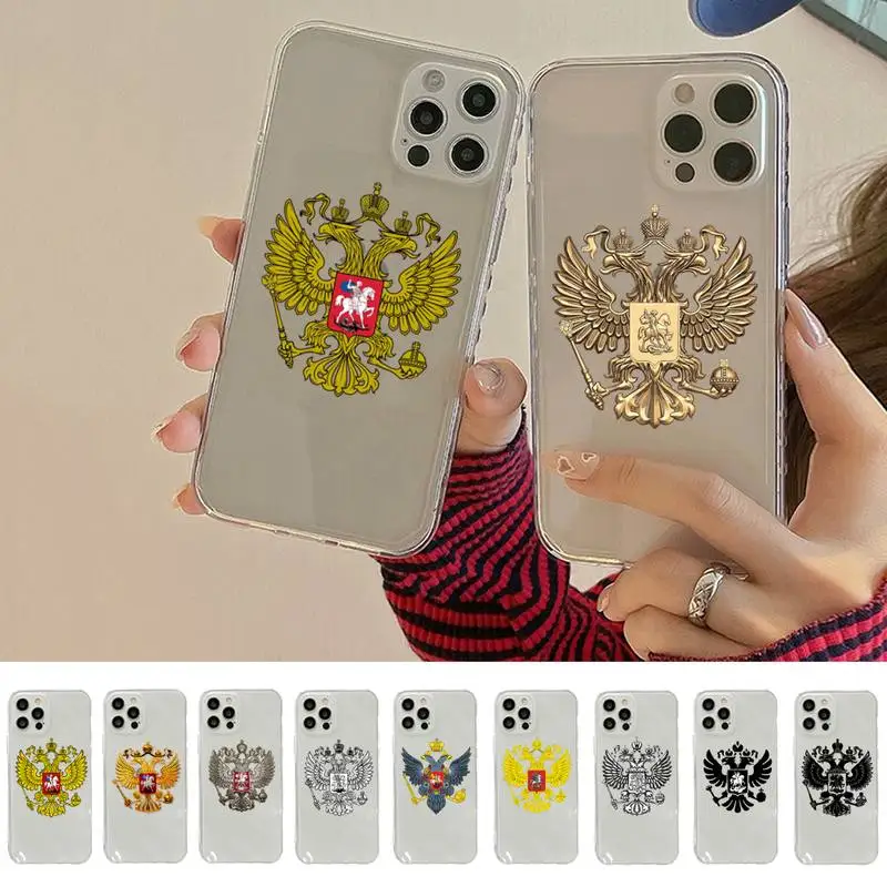 

Yinuoda Coat of arms of Russia Phone Case For iPhone 14 13 12 11 Pro Max XS X XR SE 2020 6 7 8 Plus Mini Protective Cover