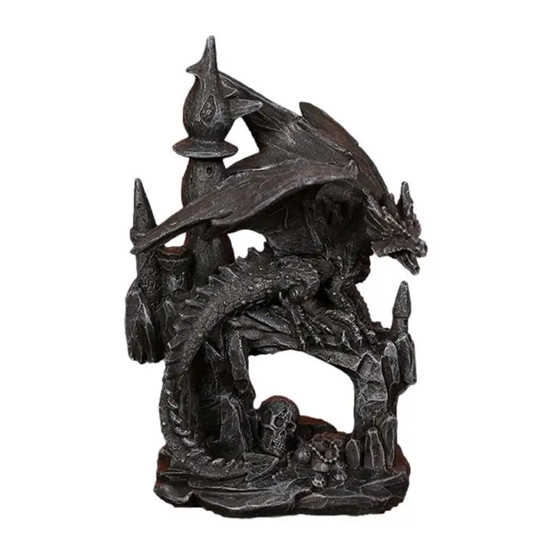 

Collectible Dragon Statues Table Figurine Resin Retro Battle Dragon Decorations For Desk Window Home Bookshelf Children's Room