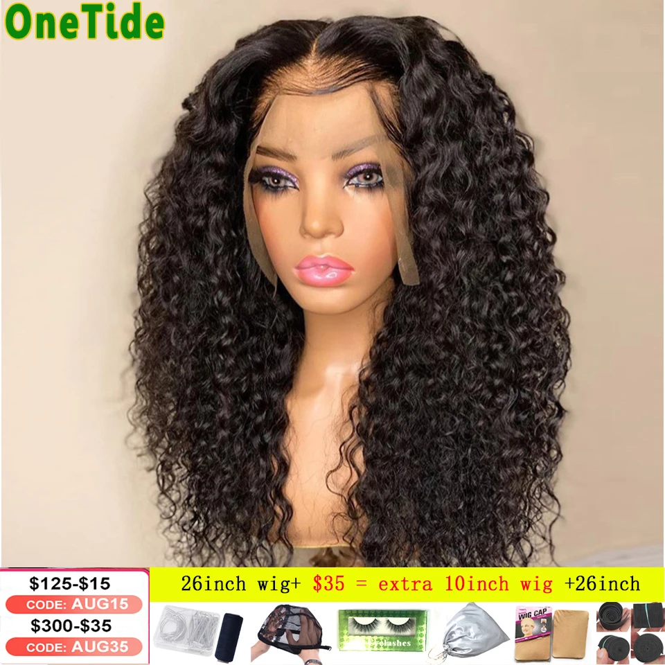 13X4 Lace Frontal Wig 30 Inch Afro Kinky Curly Lace Front Wig Closure Wig Brazilian Curly Lace Front Human Hair Wigs For Women