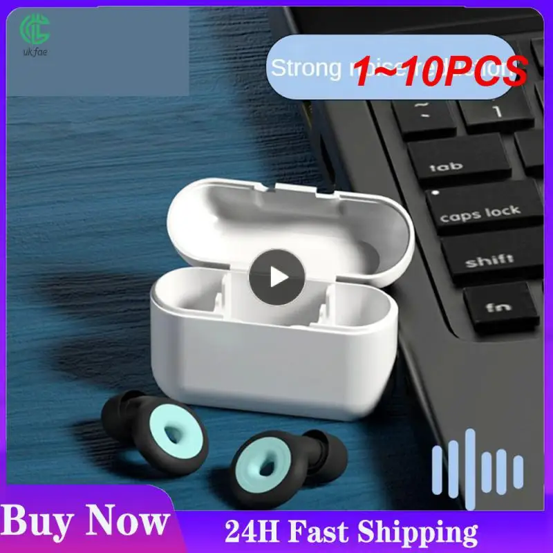 

1~10PCS NEW Silicone Earplug Sleep Noise Ear Plug Canceling Noise Reduction Supplies Soundproof Noise Canceling Ear Plugs