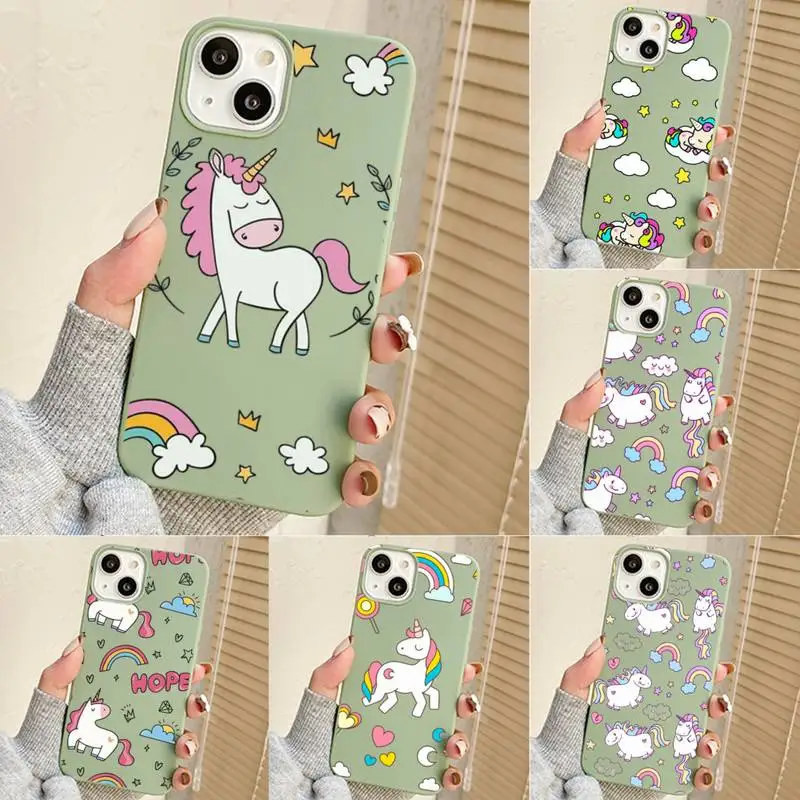

Disney Rainbow Unicorn Summer Phone Case For Iphone 7 8 Plus X Xr Xs 11 12 13 Se2020 Mini Mobile Iphones 14 Pro Max Case
