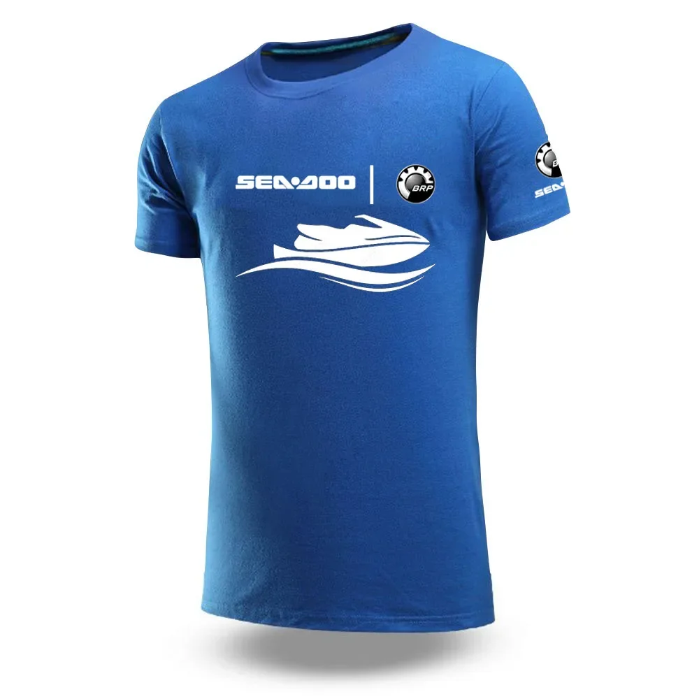 Лето 2024 модная мужская футболка Sea Doo Seadoo Moto с принтом удобные топы для отдыха и