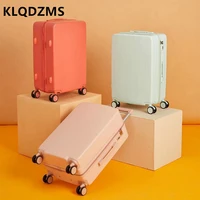 klqdzms 2022242628 inch suitcase japanese simple luggage female mute universal wheel password boarding case student
