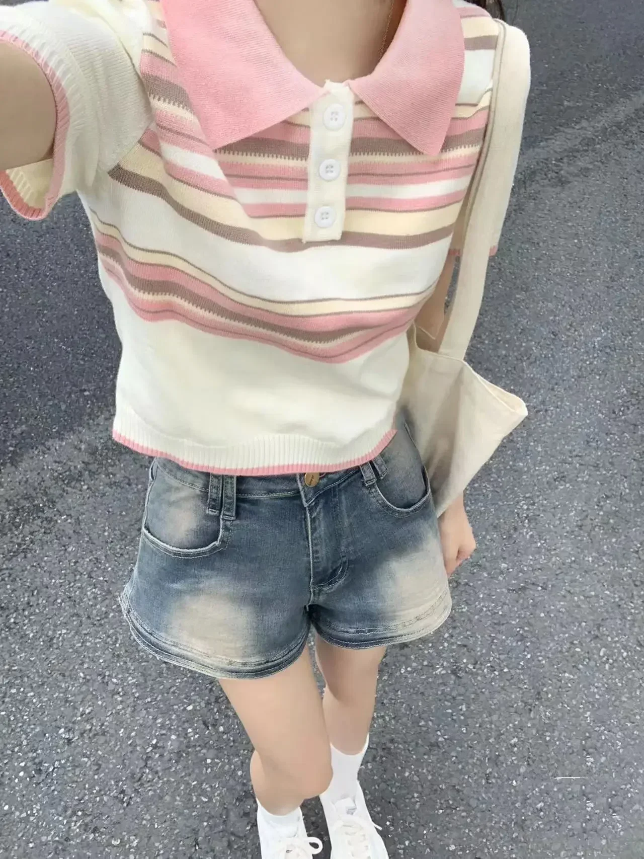 Рубашки для женщин повседневные полосатые футболки туника модные летние с