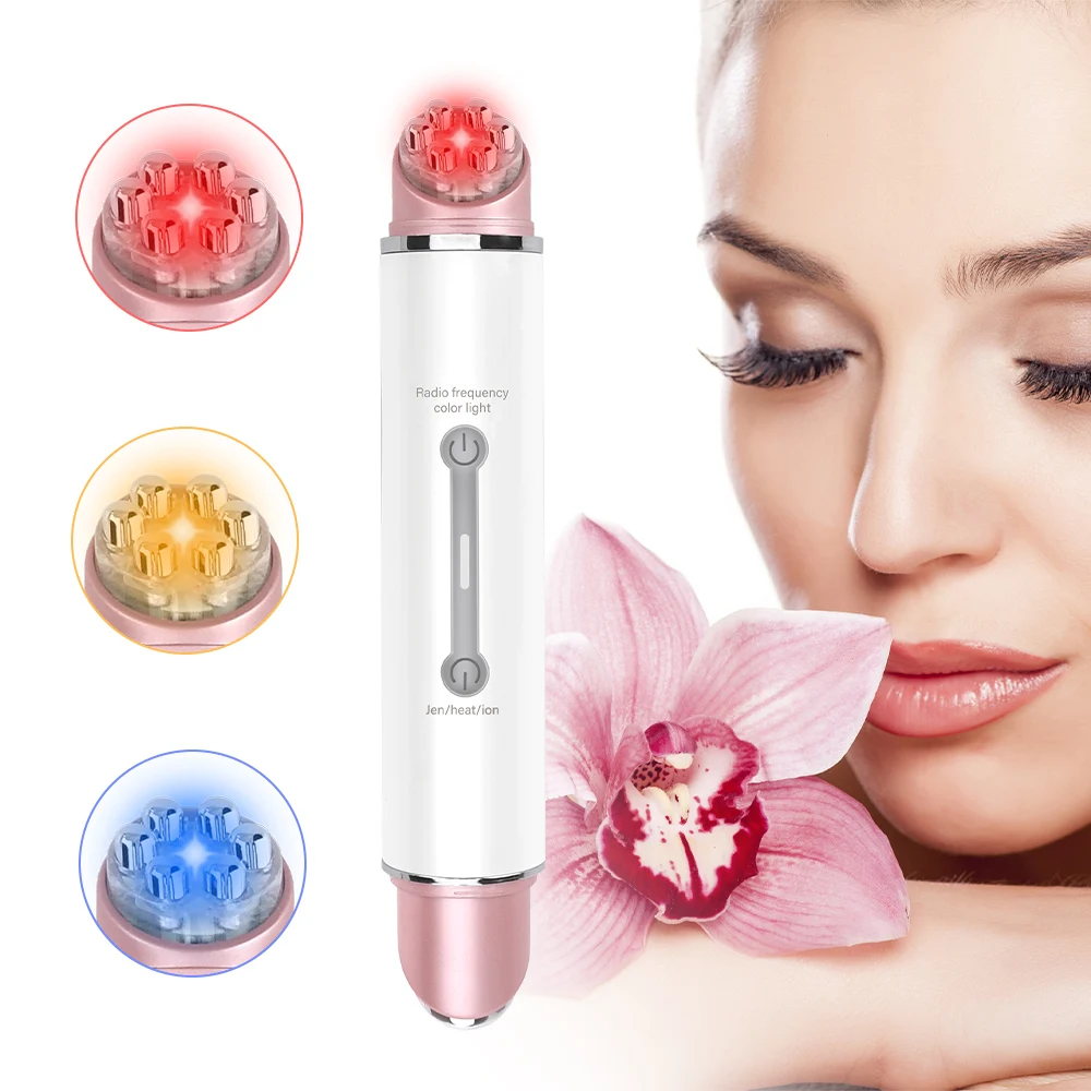 

EMS Eye Beauty Massager High Frequency Vibrating RF Skin Rejuvenation Face Eye Massage Device LED Photon Tightening Care Tools