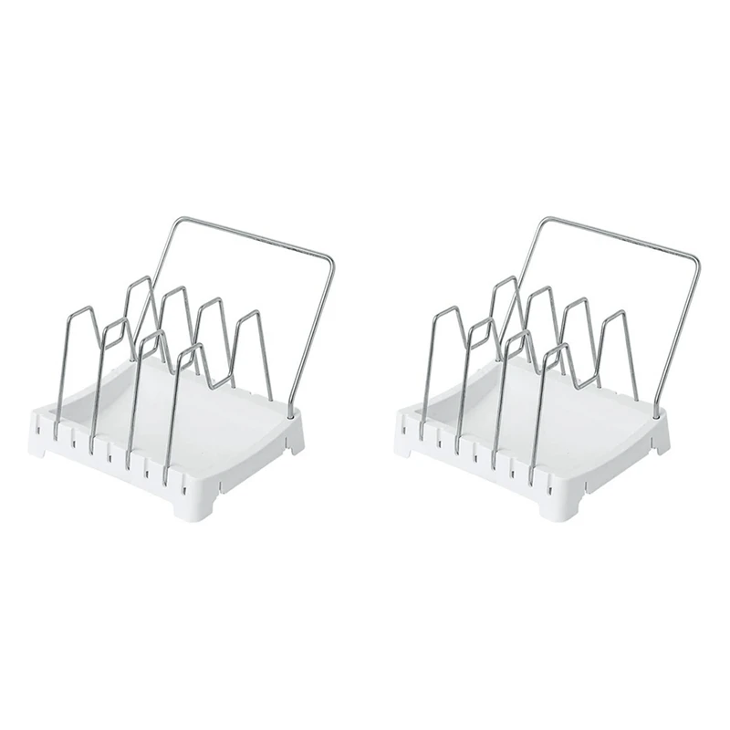

Pot Lid Organizer 2 PCS For Kitchen Cabinet Pantry And Bakeware Organizer Rack Holder