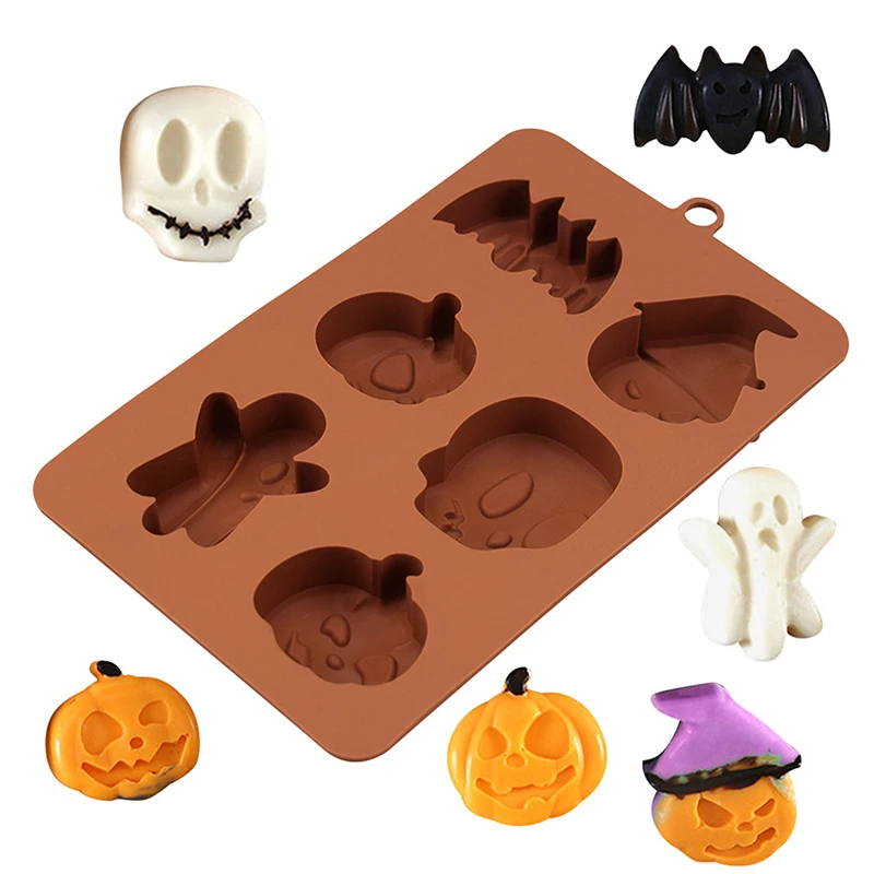 

1PCSilicone Chocolate Baking Molds Halloween Pumpkin Cake Decoration Candy Jelly Fondant Cookies Molds Kitchen Tools Accessories