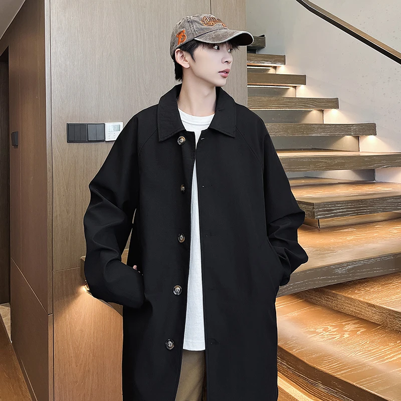 Мужская повседневная однобортная ветровка IEFB Минималистичная модная трендовая