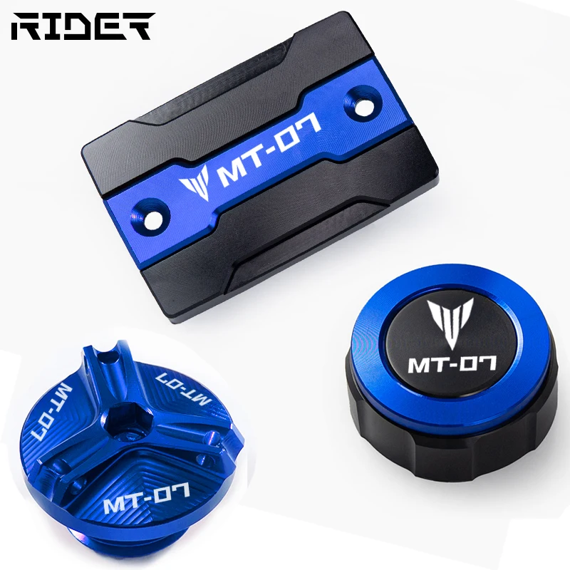 For Yamaha MT07 MT 07 FZ07 2014-2022 2021 2020 Front and Rear Brake Fluid Reservoir Cap Protection and Engine Oil Fill Cap