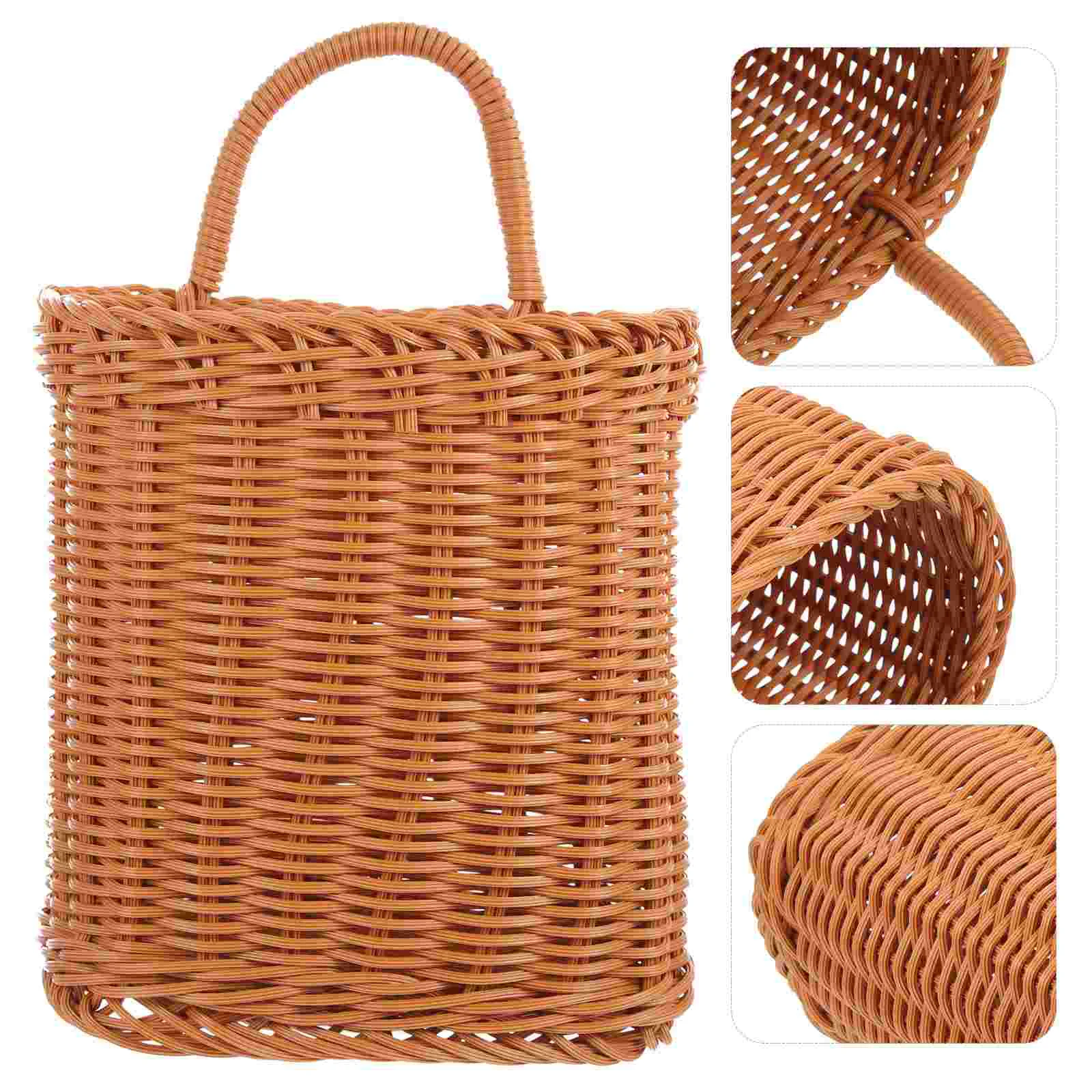 

Crystal Display Shelf Plastic Woven Flower Basket Wicker Wall Baskets Wall Storage Basket Hanging Plants Outdoor