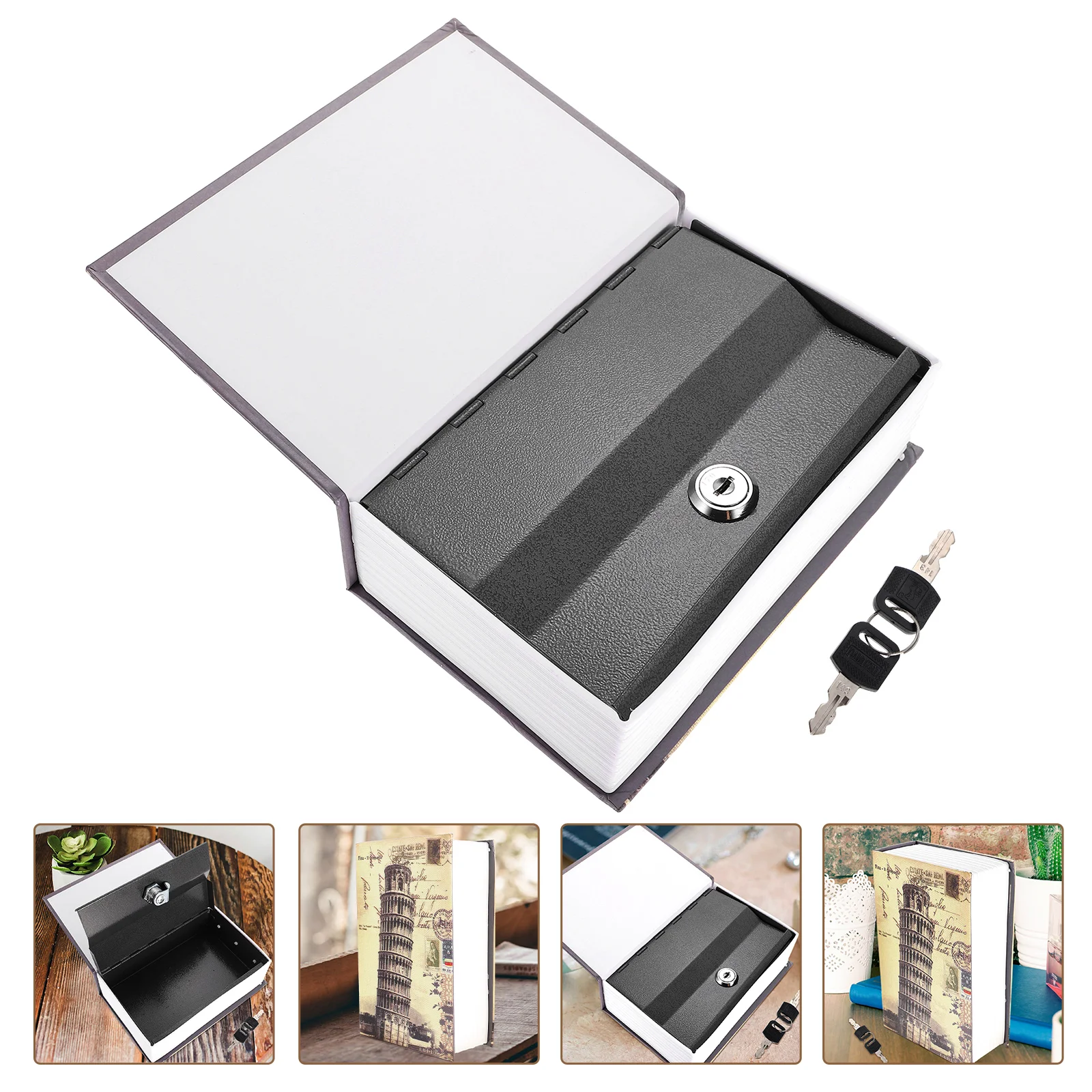 

Box Book Safe Lock Secretstorage Diversionbooks Money Keydictionary Real Faux Metal Hiding Can Decorativecompartment Cabinet