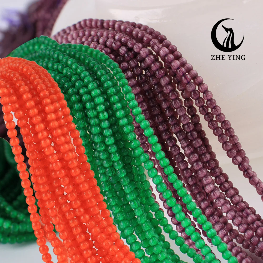 

Zhe Ying Cheap 2mm Cat Eye Crystal Beads Round Loose Glass Beads for Jewelry Making Bracelet Diy Accessories