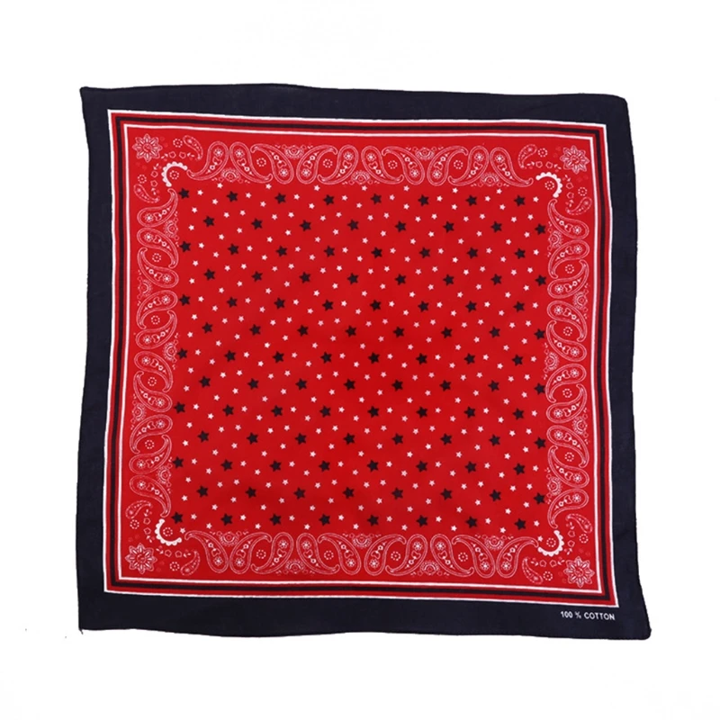 

USA Stripes Print Bandana Square Scarf Unisex Cotton Sport Pocket Headband Headwrap Hip Hop Patriotic Wristband