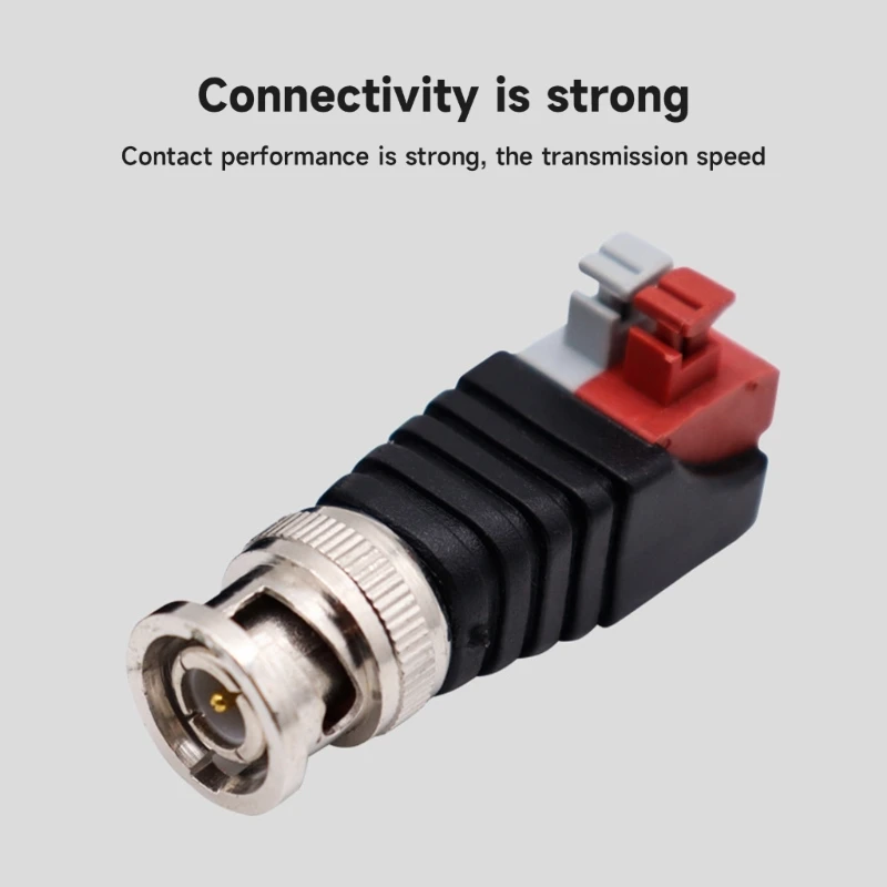 Адаптер видеобалунов BNC папа к 2-контактной винтовой клемме без пайки