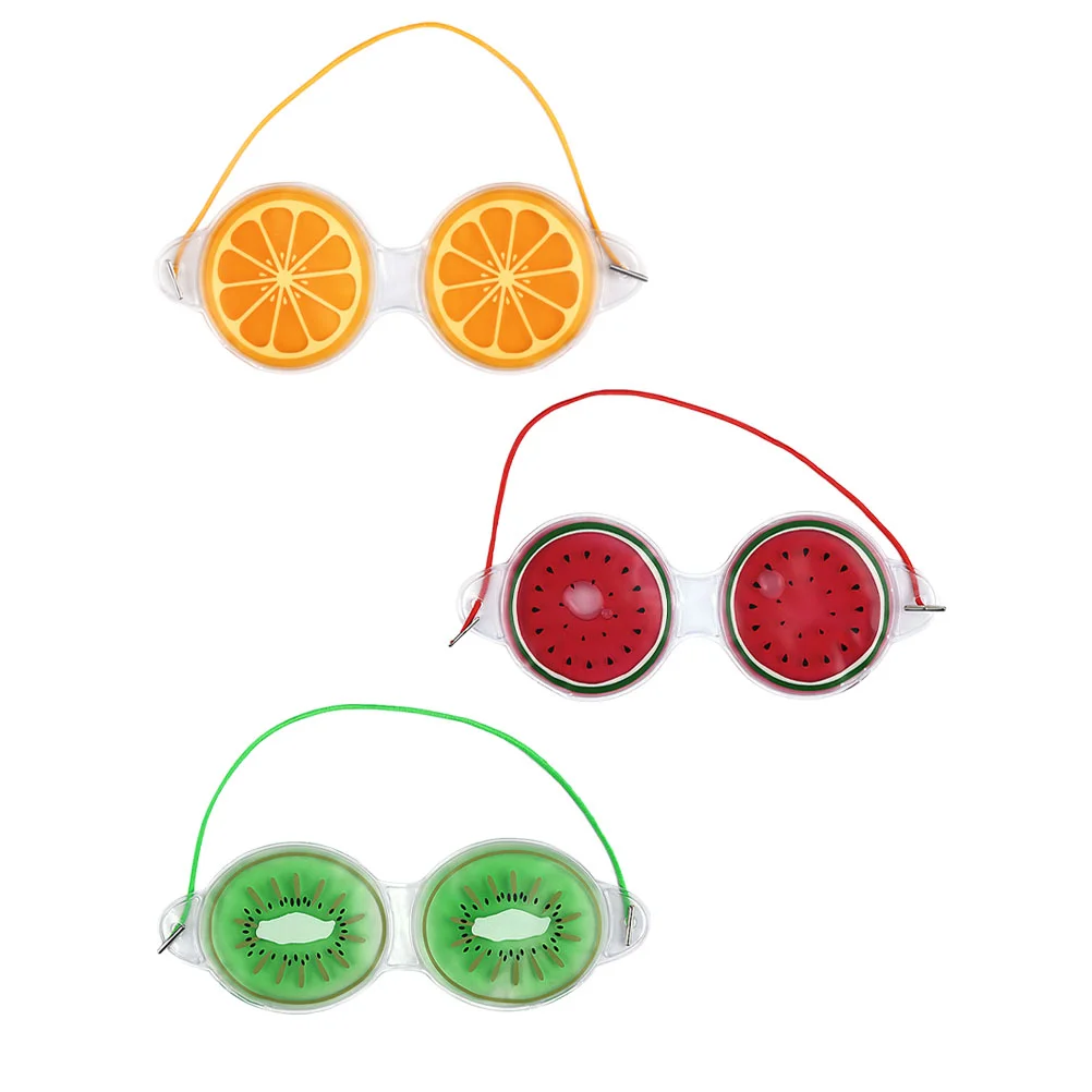

3 Pcs Cool Eye Mask Cold Compress Fruit Cooling Pads Ice Puffy Eyes Masks Dark Circles Puffiness