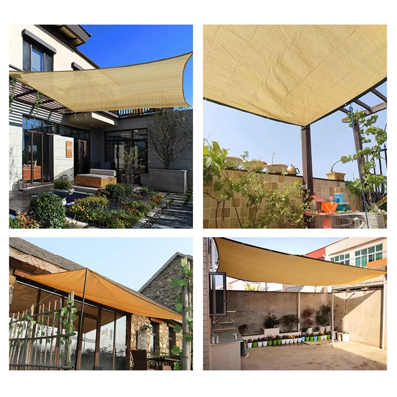 Бежевый солнцезащитный козырек 2 м/3 м/4 м Накидная перфорированная