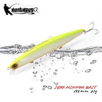 hunthouse fishing tungsten minnow lure 135mm21g floating swimbait jerkbait saltwater for seabass bluefish fish tackle pesca