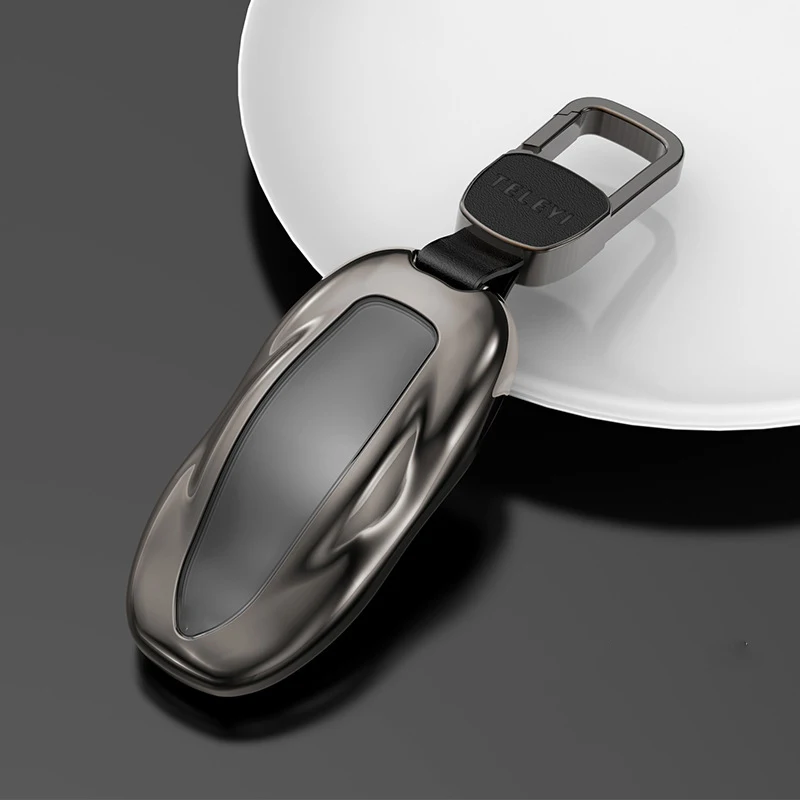 

1 шт. чехол для автомобильного ключа с ремнем из алюминиевого сплава чехол для ключей Защитная сумка для Tesla Model S модель 3 Модель X модель Y