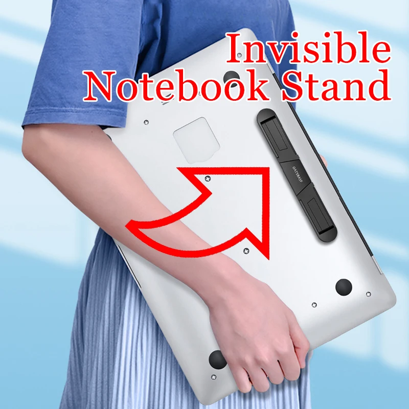 

Невидимая мини подставка для ноутбука, кронштейн для ноутбука MacBook, легкий держатель для Apple Huawei DELL, регулируемая Поверхностная поддержка