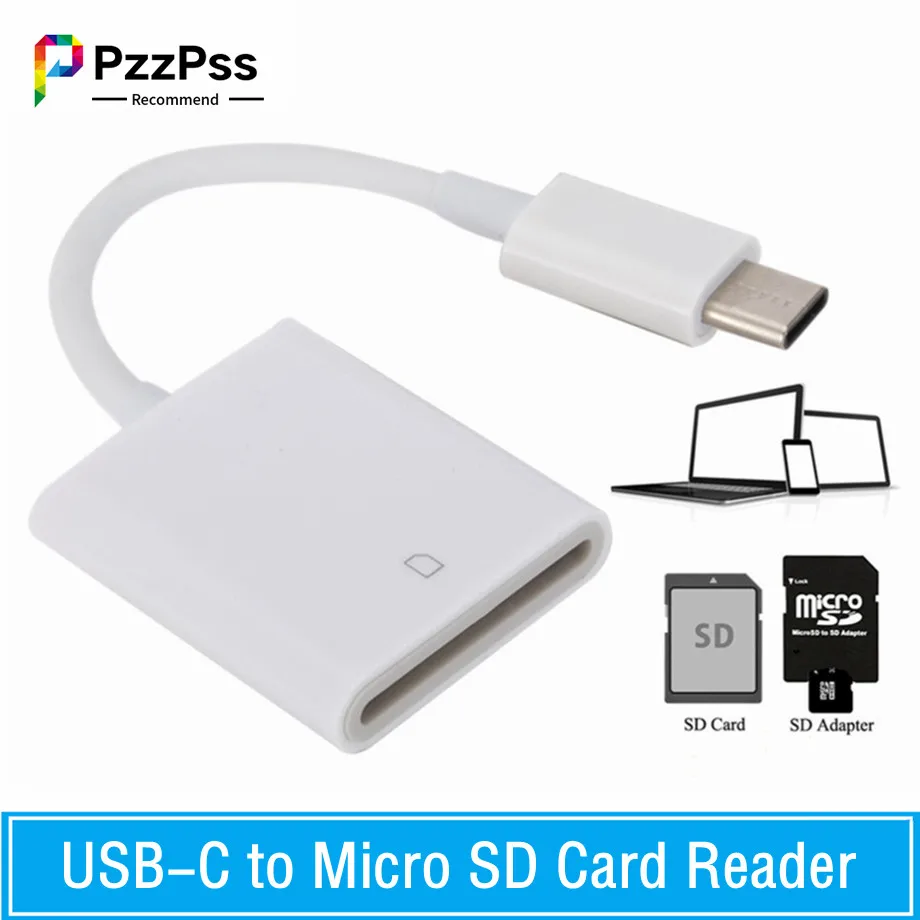Мини-адаптер PzzPss TYPE C для кардридера Micro SD/SDXC