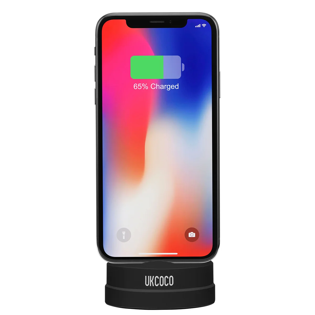 

UKCOCO D005 2 in 1 Silicone Stand Charging Dock Holder for Apple AirPods & iPhone (Black)