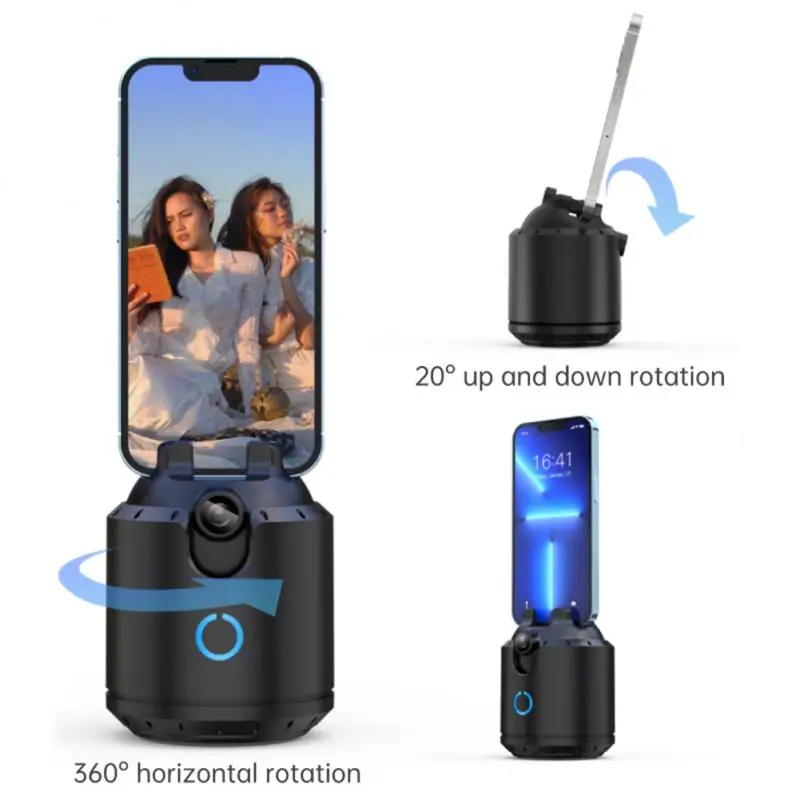 

AI Smart Shooting Selfie Stick 360 Degree Dual Axis Rotation Gimbal Face Tracking Camera Phone Holder Record Gimbal For Xiaomi