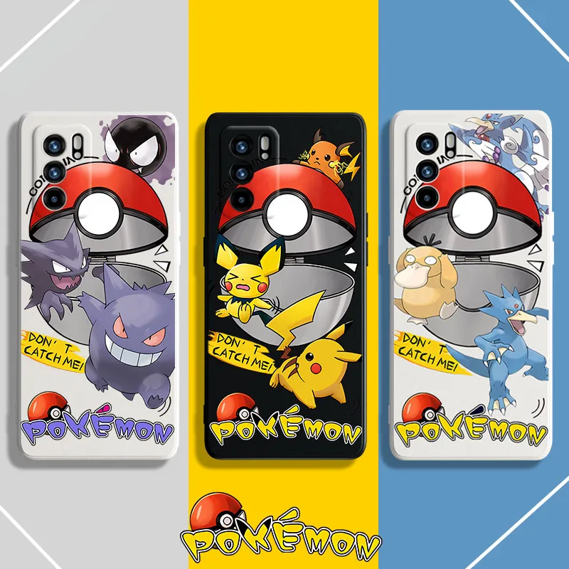 

Pokemon Liquid Silicone Case For Xiaomi Redmi Note 12 4G 5G Turbo 11 Pro Plus 12S 11S 10S 9S 10 8 7 6 9 10C K60 K60E Soft Cover