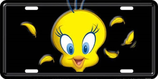 Новинка тисненый металлический номерной знак Tweety Bird для барной кофеварки |