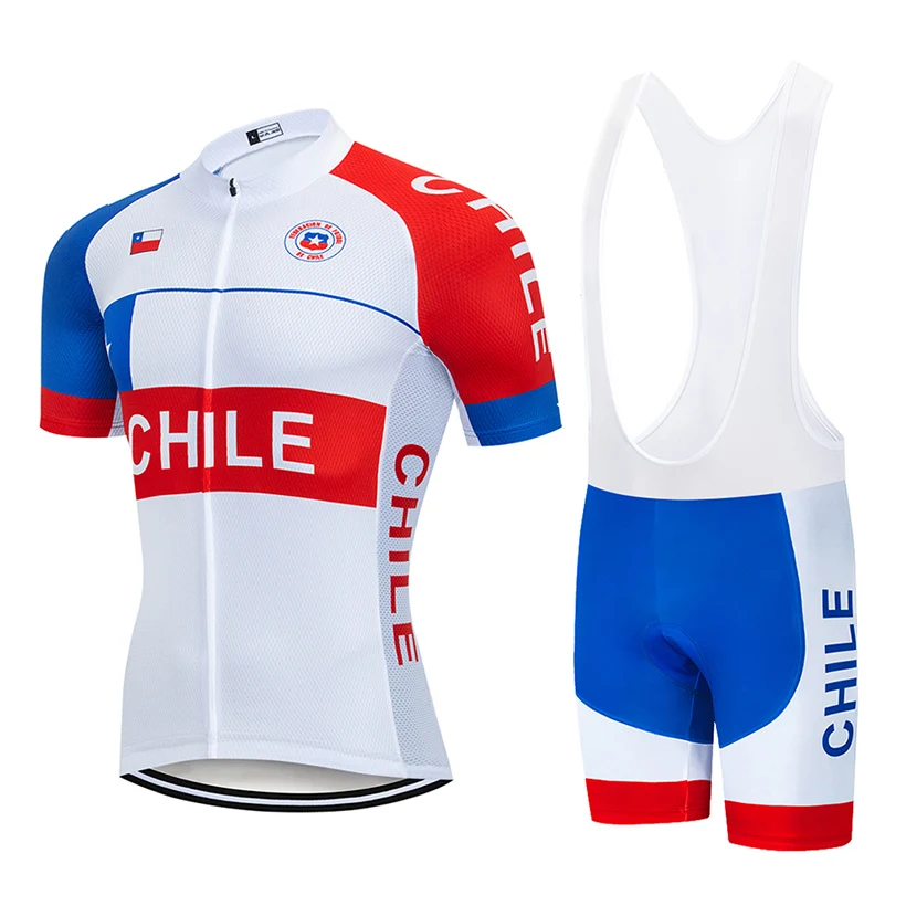 

2021 New 2021 Team CHILE Cycling Jersey 9D Bib Sets Bike Shorts Suit Ropa Ciclismo Mens Summer Quick Dry Bicycle Clothing Maill
