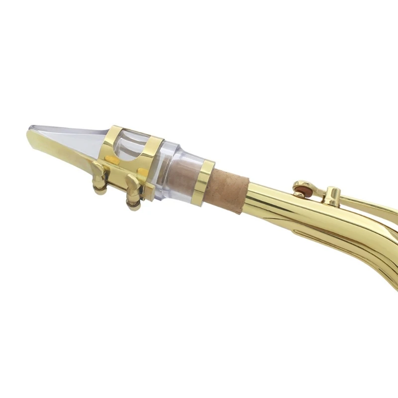 Запасной мундштук Saxo из АБС-пластика Прозрачный для альт-саксофона с пробковыми