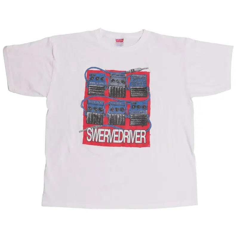 Swervedriver гитарные педали Tee Boxy Fit Shoegaze Slowdive Tour Mate Post Punk Ambient Noise Альтернативная