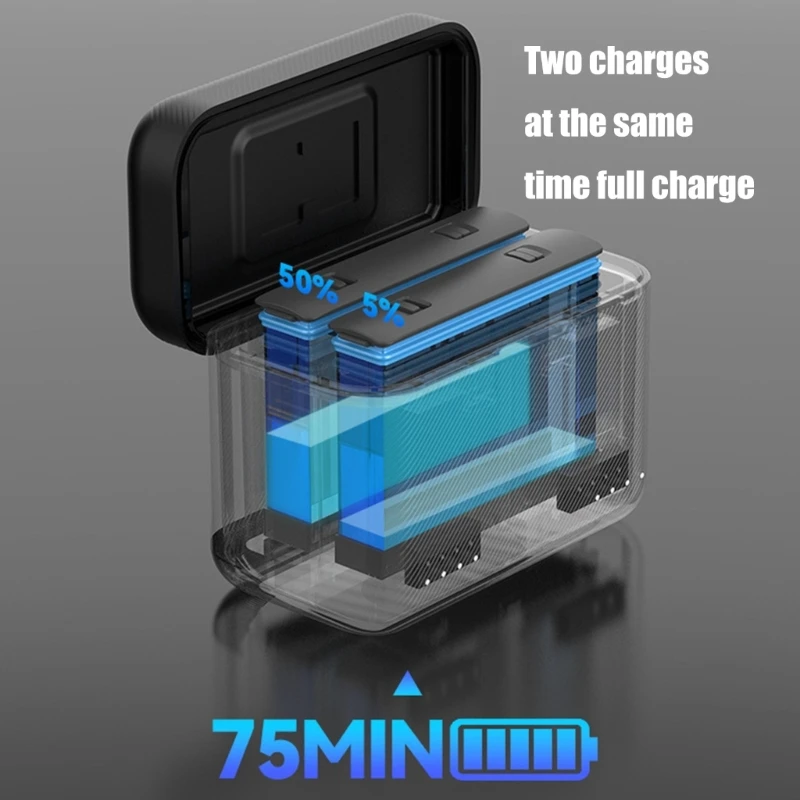 Портативный зарядный чехол для батарей камеры слоты хранения зарядных карт