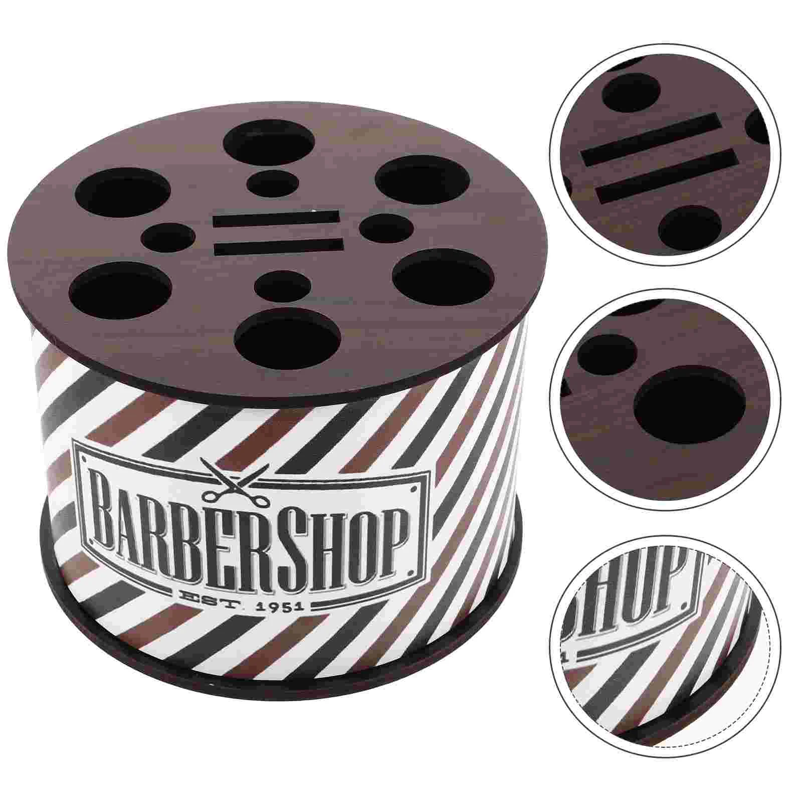 

Barber Supplies Desktop Shear Holder Barbershop Scissor Scissors Stand Hair Tools Organizer Plastic Comb Salon Rack