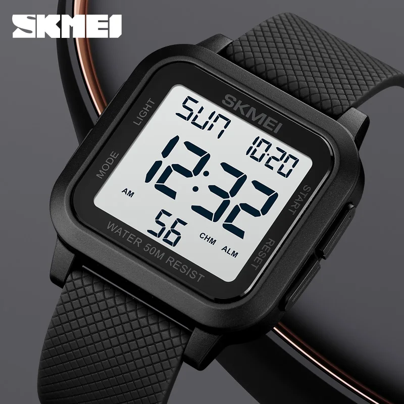 

Часы SKMEI мужские цифровые светодиодные, спортивные электронные водонепроницаемые Модные с обратным отсчетом, с хронографом