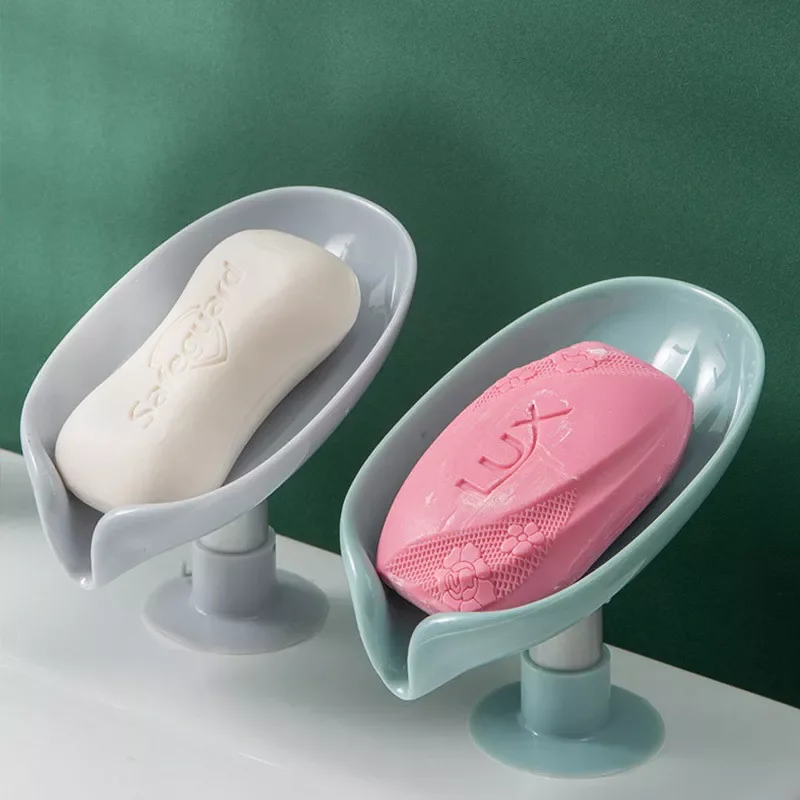 

Leaf Shaped Soap Holder Shower Soap Shelf Bath Soap Box Vertical Suction Cup Laundry Soap Tray Shower Storage Tray Tools