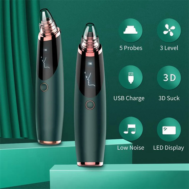 Устройство для удаления черных точек вакуумный инструмент и акне с 5 зондами