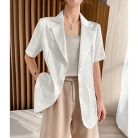 2022 summer new womens fashion mulberry silk windbreaker office vacation leisure and comfortable all match trend small suit
