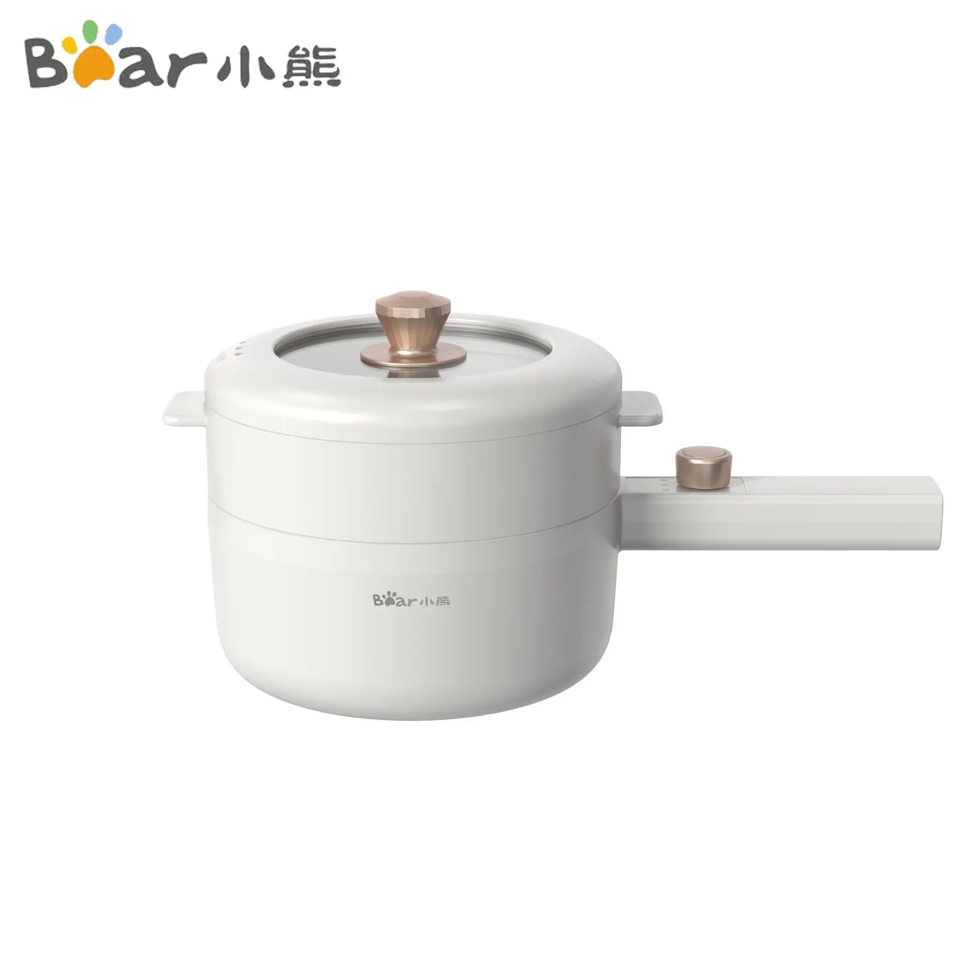 Bear Electric Cooker Pot Mini Non-stick Cooking Single/Double Layer Hot Pot 1.6L Multifunction Electric Heater Pot for Home