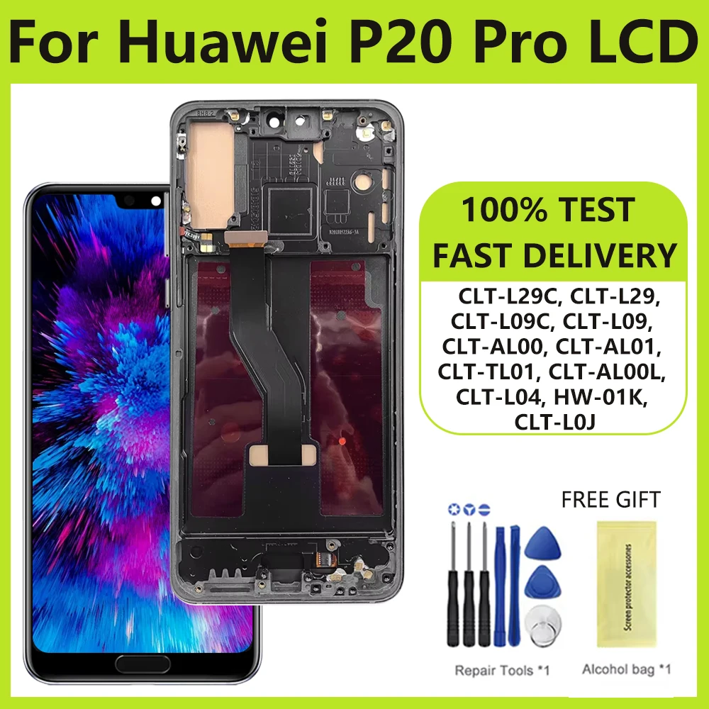 Экран для Huawei P20 Pro ЖК-дисплей преобразователь сенсорного экрана в сборе CLT-L09 CLT-L29
