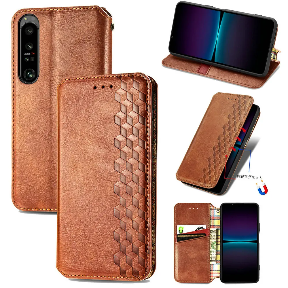 

For Sony Xperia 10 IV 1 III 5G Luxury Case Leather Slot 360 Protect Texture Wallet Shell Xperia 1 IV Cover ACE III 5 IV 10iv 1iv