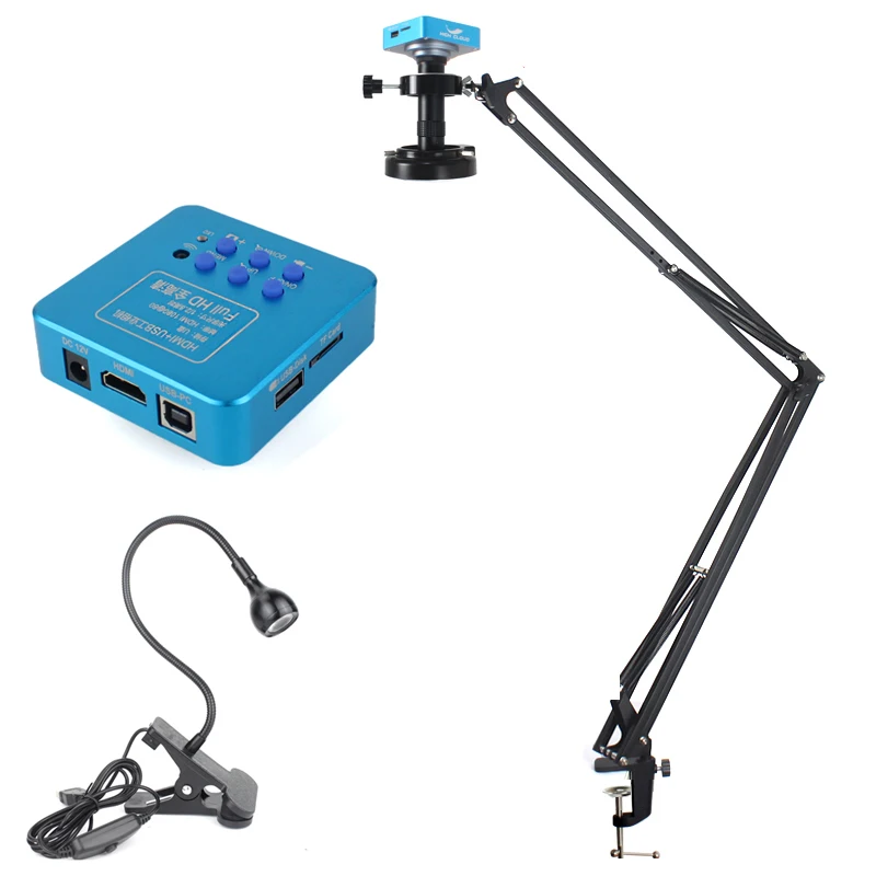 

Профессиональный ремонт телефона пайка 1080P HDMI USB TF хранилище промышленный видео цифровой микроскоп камера 130X зум C крепление объектива