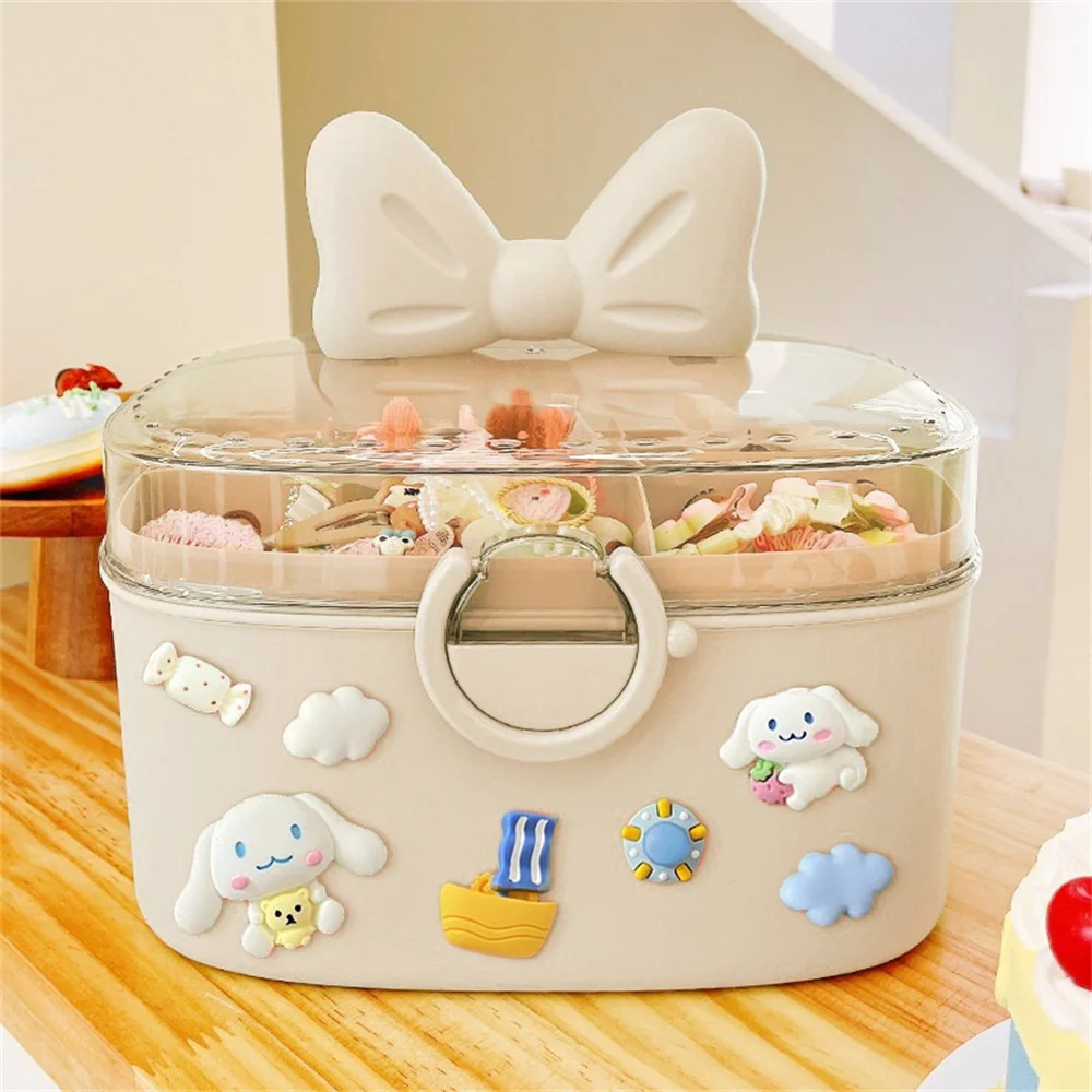 

Transparent Childrens Rubber Band Hair Storage Box Large-capacity Storage Box Childrens Rubber Band Hair Accessories Storage Box