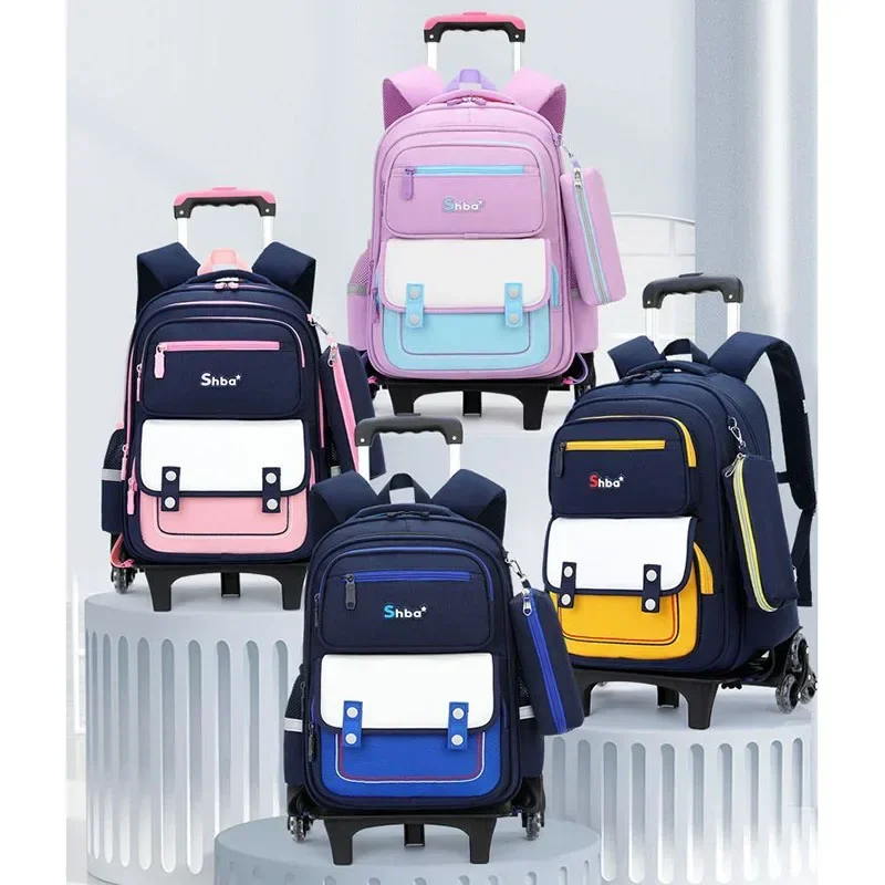 Школьная сумка на тележке для детей Mochilas Escolares Rolling Cartables Scolaires Filles японские