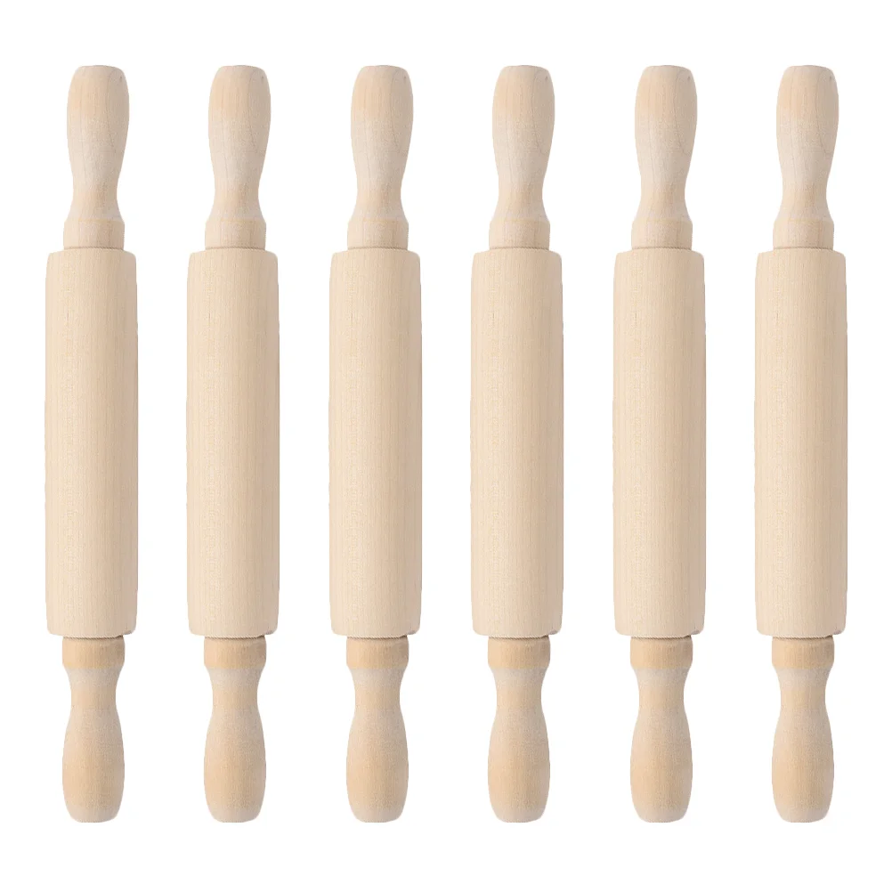 

Rolling Pin Roller Baking Children Pastry Wooden Play Stick Cookie Mini Fondant Sticks Model Tool Dumplings French Kitchen Kids