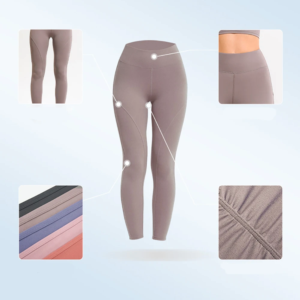 Vnazvnasi Yoga Pants Women Sport Leggings Nude High Waist Peach Sports Training Pants Hip Lifting Tight Leggings Sport Women