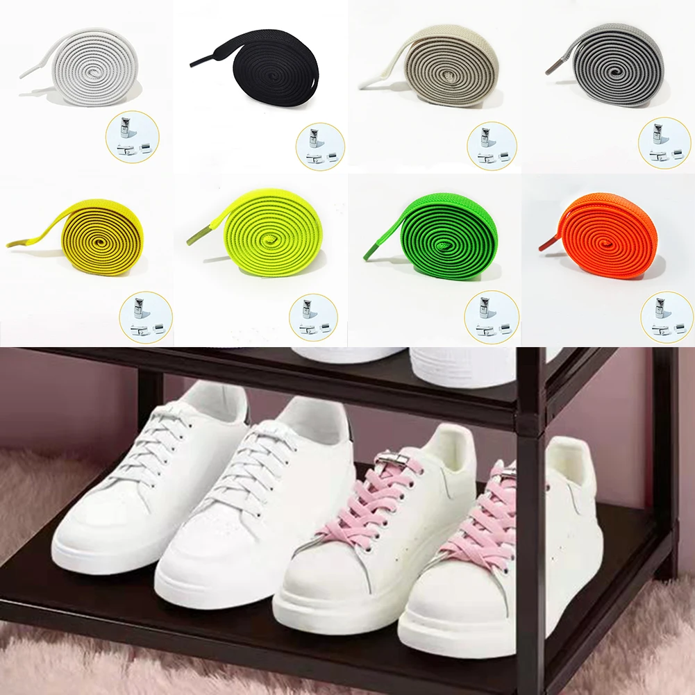 New Rainbow Magnetic Lock Shoelaces Elastic No Tie Shoe Laces Sneakers Shoelace Kids Adult Lazy Laces One Size Fits All Shoe