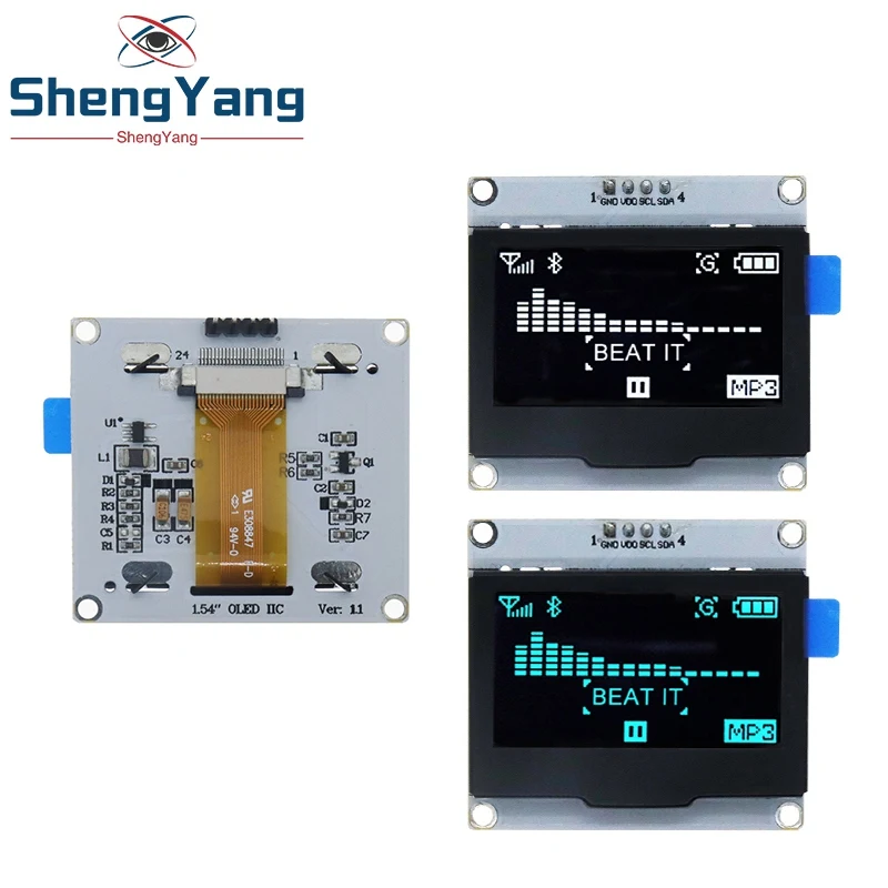 4-контактный OLED-модуль 1 54 дюйма белый синий SPI IIC I2C интерфейс SPD0301 драйвер 128x6 4