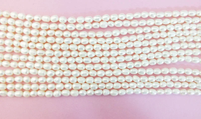 

12PCS Rice Cultured Freshwater Pearl Beads Womens, natural, white, A Grade, 4-5mm, Hole:Approx 0.8mm