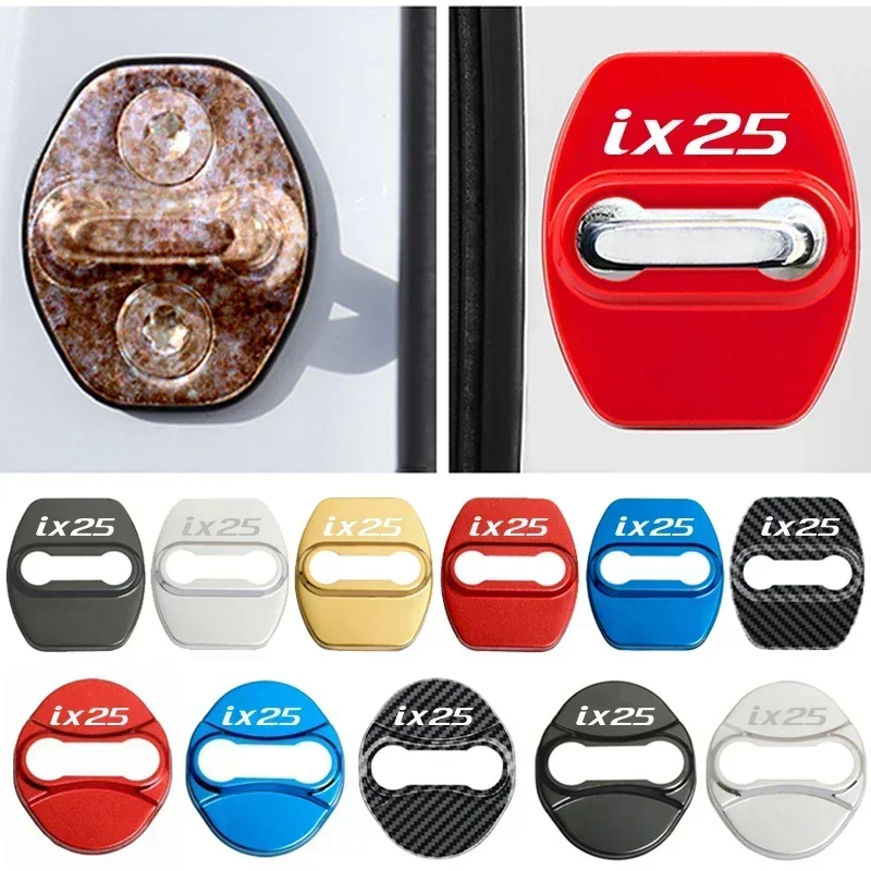 4 шт. защитные наклейки для дверного замка автомобиля Стайлинг Hyundai ix25 защитный
